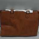 LOVEVOOK Laptop Tote Bag for Women, 15.6 Inch Large Capacity Vintage Leather Work Computer Bag, Business Casual Shoulder Handbag, Dark Brown