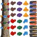 Youeon 18 Pcs Tree Climbing Holds with 9 Ratchet Straps, Outdoor Tree Climbing Kit, Outdoor, Backyard, Gym, Obstacle Course Training
