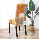 Gibelle Chair Covers Dining Room Set of 4, Stretch Spandex Slipcover for Dining Room & Kitchen Parsons Chairs, Removable Washable Seat Protector Cover (Orange)