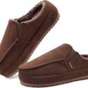 KuaiLu Womens Clog Slippers Cozy Warm Plush Lined With Arch Support Suede Faux Fur House ladies Bedroom Slippers Comfortable Memory Foam Slip-on Womans Home Shoes (9, Brown)