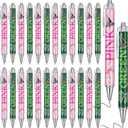 Sayglossy 24 Pcs Witch Pens Bulk Witch Themed Party Gifts Favors Pink and Green Gift Pens Set for Friends Girls Friendship Matching Office School for Party Supplies Decorations Gifts