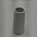 White Ceramic Vase for Flowers, Modern White Vase for Home Decor, Tall Ribbed Vase for Living Room, Office, Mantel, Bookshelf, Dining Table, 8inches  White  Cylinder 