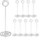 Table Number Holders 10Pcs - 8.75 inch Place Card Holder Tall Table Number Stands for Wedding Party Graduation Reception Restaurant Home Centerpiece Decorations Office Memo (Silver)