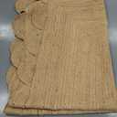 Savi Home Scalloped Jute Rug 4'x6'  Handwoven Natural Area Rug, Farmhouse Boho Style, Eco-Friendly Reversible Carpet for Living Room, Bedroom, Entryway, Dining Room Dcor