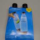 sodastream 1L Twin Pack Dishwasher Safe Slim Bottle (Black), 1L Pack of 2