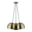 Livex Lighting 40803-01 Piedmont 3 Light 22 inch Antique Brass Multi Pendant Ceiling Light