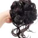 Synthetic Claw Chignon Curly Hair Bands Bun Hairpiece For Women Scrunchy Natural Clip-On Hair Fake False Hair (1Pcs8)