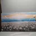 Belmrxne Beach Wall Decor Blue Canvas Wall Art Modern Coastal Aesthetic Canvas Painting Trendy Artwork for Living Room Bedroom Dining Room Office Home Decor 24x48 inch