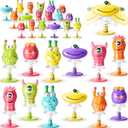 Deekin 24 Pieces Big Eye Animal Toys Spring Launchers Toys Jumping Toy Bouncy Christmas Party Favors for Boys and Girls Classroom Prizes Return Goodie Bag Fillers, 6 Styles