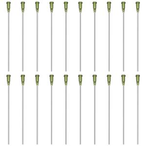 Honoson 20 Pack 14g Industrial Blunt Tip 4 Inch Dispensing Needle for Refilling Liquid Inks Adhesive Glue Oil(14GA,Green)