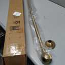Moen Brushed Gold 54 to 72-Inch Adjustable Single Curved Shower Rod, Wall Mounted Permanent Curtain Bar for Bathroom, CSR2160BG