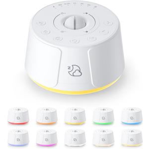 Sound Machine White Noise Machine - 30 Soothing Sounds, 10 Colors Night Light, Rechargeable Battery- Travel Portable Sound Machine for Sleep Baby Adults, Perfect Sleeping Companion