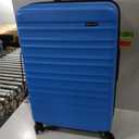 Amazon Basics 30" Hardside Large Checked Luggage, Expandable For Up to 15% More Space, With Scratch-Resistant Surface, Four Multi-directional Wheels, Telescoping Handle, Light Blue
