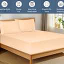 Royale Linens 100% Organic Cotton Fitted Sheet - Percale Weave - Super Soft Deep Pocket Bottom Sheets - Elastic Sheet Twin Size - Twin Fitted Sheets Only - (39"x75"+15", Sand)
