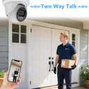8MP 4K PoE IP Security Dome Camera Outdoor, Full Color Turret IP Camera with Smart Dual Light, Two Way Talk, SD Card Slot, 98ft Night Vision, 110Wide Angle, Human/Vehicle Detection
