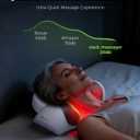 Upgraded 3-in-1 Neck Massager Pillow with Heat, Portable Cordless Neck Massager for Pain Relief Deep Tissue, Rechargeable Pillow Massager for Neck & Shoulder Relaxation (Gray)