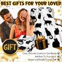 Black Cats Blanket Throw Super Soft and Cozy Blankets for Home Decoration, Couch, Bed, Sofa 80"x60" Large for Adult for All Seasons