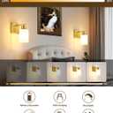Rayogale Battery Operated Wall Sconce Set of 2, Gold Rechargeable Wall Lights with Timer Function, Easy Install Dimmable Cordless Wall Lamps Sconces Wall Decor for Living Room Bedroom Hallway, 3000K