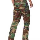 FREE SOLDIER Men's Tactical Pants Water Resistant Ripstop Cargo Work Lightweight EDC Hiking Pants with Multi Pockets(Camo 42W30L)