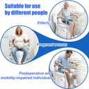 Toilet Seat Risers for Seniors, FSA and HSA Eligible Raised Toilet Seat with Handles, 8-Level Height and 3-Level Width Adjustment, Fits Most Body Sizes and Toilets, for Elderly, Pregnant, and Disabled