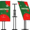 Heavy Duty Sign Stand, Metal Floor Standing Poster Stand, Retractable Height Poster Board Stand and 180 Rotation, Display Stands for Vendor Events, Black Foam Board Stand 2 Pack