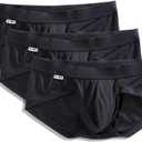 TB Men's Brief 3-Pack - TB Comfortable Underwear Breathable Microfiber (Black, XS)