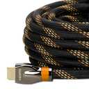 4K HDMI Cable 10FT, High Speed HDMI Cable Braided Nylon & Gold Connector zn Shell(Gun Black) -4K@60Hz DTS:X, HDCP 2.2 & 2.3, HDR 10 Compatible with Roku TV/PS5/HDTV/Blu-ray(Yellow)
