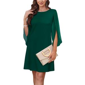 RUMIA Womens Cocktail Dresses Flutter Sleeve Wedding Guest Dresses for Women 2026 Trendy, XS