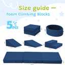 Elftopia Foam Climbing Blocks with Ball Pit & Stairs for Toddlers Aged 1-3 -Soft Playset for Indoor Crawling, Foam Playground Set for Baby to Active Playing Inside -(Balls NOT Included),Navy, 27.56 x 17.71 x 9.84 inches
