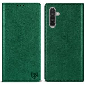 ZZXX for Samsung Galaxy A26 Wallet Case with [RFID Blocking] Card Slot Stand Strong Magnetic Leather Flip Fold Protective Phone Case for Samsung Galaxy A26 Case Wallet(Green-6.7 inch)