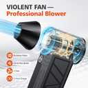 Compressed Air Duster, 130000 RPM High-Speed Electric Air Duster with Brushless Motor, 3 Magnetic Nozzles, 4 Speeds, LED Light & 5000mAh Rechargeable Battery for PC Keyboard Car Cleaning