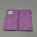 XcaseBar Compatible with iPhone 16 Pro Max Wallet case with Zipper Credit Card HolderRFID Blocking,Flip Folio Book PU Phone case Shockproof Cover Women Men for Apple 16 Pro Max case Lilac Purple