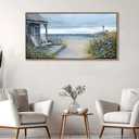 Coastal Wall Art for Living Room - Framed Vintage Wall Decor for Bedroom - Beach Canvas Artwork - Large Ocean Wall Art Beach Pictures - Ideal for Bedroom Decor Above Bed 20×40IN