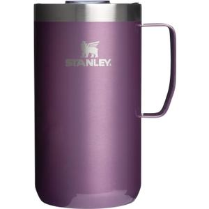 STANLEY Everyday Camp Mug | Drink Through Lid | Cup for Coffee, Tea and Drinks | Insulated Stainless Steel Coffee Mug | BPA-Free (24 Ounces, Wisteria Shine)