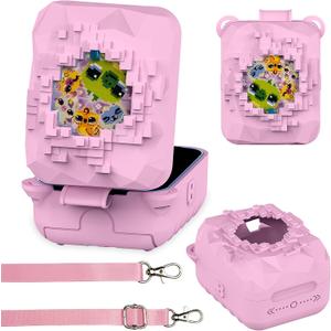 2 x Silicone Case for Bitzee Magicals Interactive Toy Digital Pet, Protective Skin Cover for Bitzee Magicals Virtual Electronic Digital Pet Accessories (Pink)