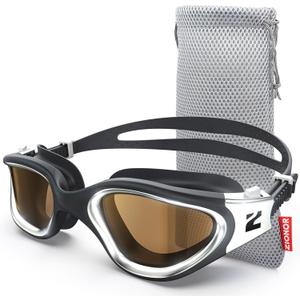 ZIONOR Swim Goggles, G1 Ultra Photochromic Polarized Swimming Goggles Men Women