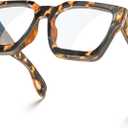 VISOONE Blue Light Blocking Glasses with TR90 Rectangle Frame and Chic Preppy Look for Women Men RIVER (Coco Tortoise)