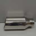 Exhaust Tip 3" Inlet 5" Outlet 12" Long, High Performance Stainless Steel, Rustproof Polished Finish, Rolled Angle Cut, Bolt-On Diesel Tail Pipe, Universal for Car Truck