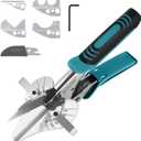 OShine Ratchet Miter Shears Expert for Angular Cutting Molding Crafting Wood, Quarter Round Cutting Tool, 45-135 Degree Multi Angle PVC Miter Shear Trim Cutter Hand Tool, w/Extra Four Anvils & Blade
