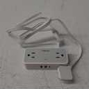 TESSAN Flat Plug Extension Cord 5 FT, Surge Protector Power Strip with 4 AC Outlets 1 USB C and 2 USB A Ports, 900 Joules Protection, Multiple Wall Outlet Extender Suitable for Home Office Dorm