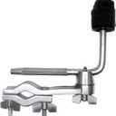 Jiayouy Drum Set Mounting Clamp Chrome Cymbal Boom Arm with Clamp Holder Bracket Percussion Instrument Accessories Silver