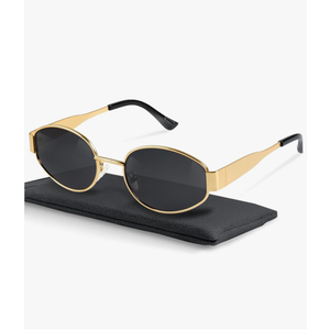 livho 2025 Trendy Oval Sunglasses - Stylish Polarized Shades for Everyday - Retro Metal Frames