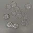 Dreyoo 4 Pack Faucet Index Buttons, Compatible with Gerber 94-445 94-446 94-447 Faucet Handles Button, Bathroom Sink Knobs Hot, Cold, Diverter Index Buttons, Acrylic, Clear