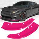 Front Bumper Lip Splitter Protector Compatible with Dodge Charger Hellcat/SRT 392 / Scat Pack/RT Scat Pack/GT/RT 2015-2021, Pink, Pack of 2