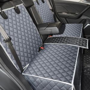 Grey Dog Car Seat Cover for Back Seat X-Large,Non-Stick Fur,Pet-Friendly and Waterproof - Universal Fit Interior Protector for Auto, Van, SUV - Ideal for Kids and Pets (X-Large) (Gray)