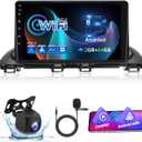 NHOPEEW [2+64G] Car Radio for Mazda 3 Axela 2014-2019 - 9 inch HD Touchscreen Android 13 DSP Audio - Wireless Carplay & Android Auto, GPS, WiFi, Mirror Link, SWC + AHD Backup Camera + Mouse