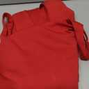 Memoriesea Women's Elegant Square Neck Swing A Line Wedding Evening Party Midi Dress, Red, Large