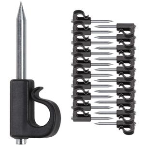 SELEWARE 20 Pieces Q-Hanger, Home Christmas Lights Hanger Hooks for Easy Release Outdoor Wire and Fairy Lights, Heavy Duty 40 LB Capacity (Black)