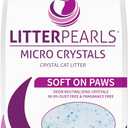 Litter Pearls Micro Crystals Unscented Non-Clumping Crystal Cat Litter with Odorbond, 7 lb, White, Clear and Blue Crystals (LPMC7) (Soft on Paws)
