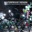 Cluster Lights Christmas 400 Led Fairy Lights Green Wire 49FT Twinkle Lights with Remote 8 Modes String Lights Timer Plug in Firecracker Fairy Lights for Outdoor Valentines Day Decorations,Cool White